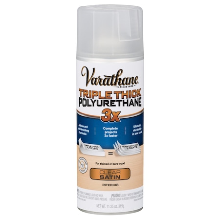 Varathane Varathane Transparent Satin Clear Water-Based Oil Modified Urethane Triple Thick Polyurethane 11.25 318290